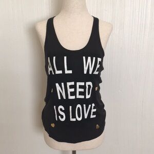 Spiritual Gangster All We Need Love tank top XS S boho yoga babe!